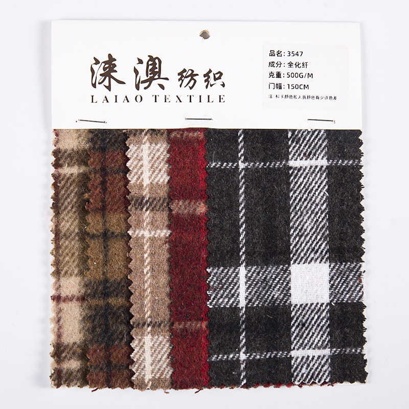 Kain Tweed Kotak-kotak Desain Baru Merah Untuk Kemeja 3547