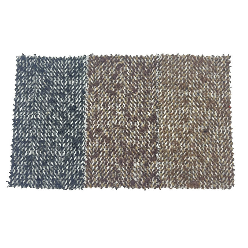 Sikat Kain Tweed Wol Coklat Tebal Herringbone Untuk Pelapis 3787